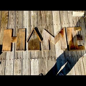 Barnwood “HOME” decor sign